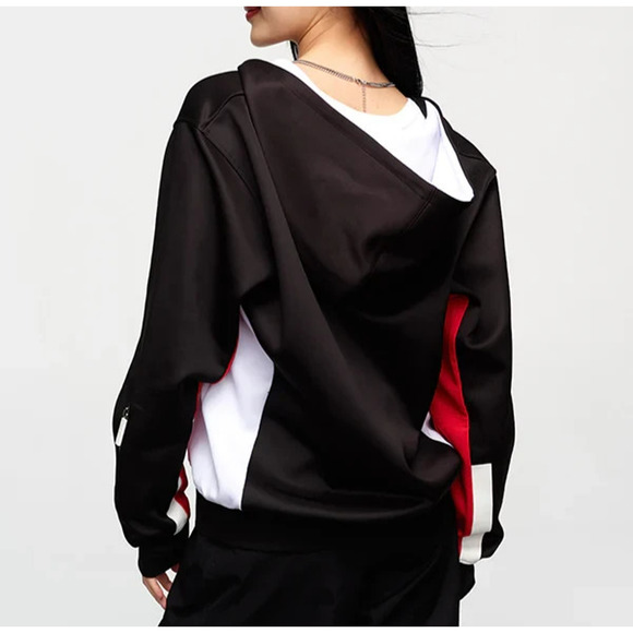 Mass Effect Bioware N7 Custom Women's Hoodie Jacket Sz Medium Full Zip Black Red - Picture 6 of 14